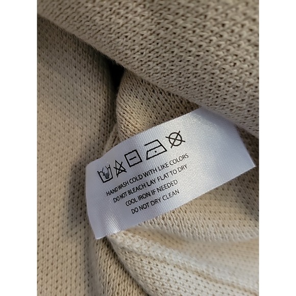 Modern Citizen Womens L Nara Tie Front Knit Sweater Oatmeal Cozy Elevated - Picture 9 of 9